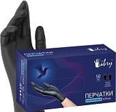 Нитриловые перчатки Libry KN004BL (L, 100 шт, черный)