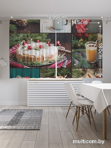 Комплект штор JoyArty Праздничный коллаж Oxford DeLux 1.45x1.8 м pox_380805 (2 шт)