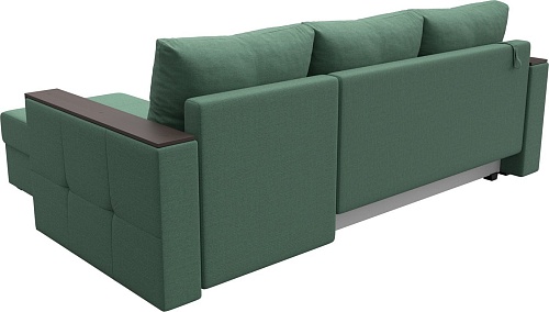 Угловой диван Лига диванов Валенсия Лайт правый 125972 (рогожка амур зеленый)