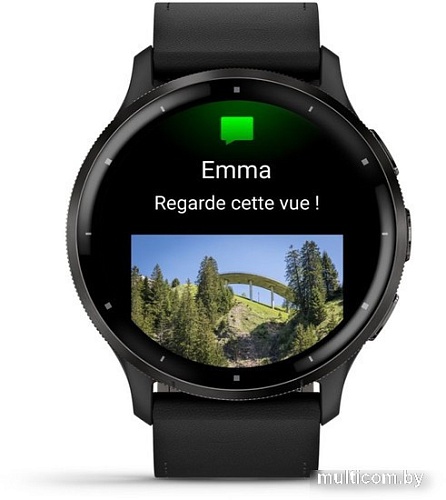 Умные часы Garmin Venu 3 (черный, с кожаным ремешком)