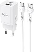 Сетевое зарядное Hoco N13 Bright Type-C (белый)