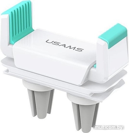 Держатель для смартфона Usams Dual Air Vent Car Holder US-ZJ045 (белый/зеленый)