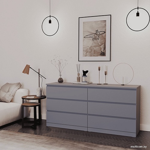 Комод Mio Tesoro Варма 6D (серый)