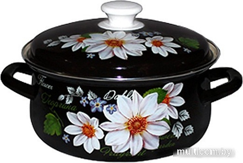 Кастрюля КМЗ Белые георгины-1 61904-142/6