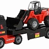 Игрушечный транспорт Полесье Трейлер + трактор Mammoet Volvo (в лотке) 57105
