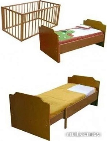 Кроватка-трансформер Красная звезда Эрика С653 (вишня)