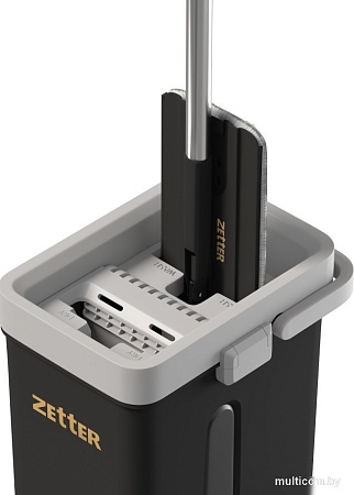 Швабра с отжимом Zetter L ZIP-HOME-0322-17 (черный)