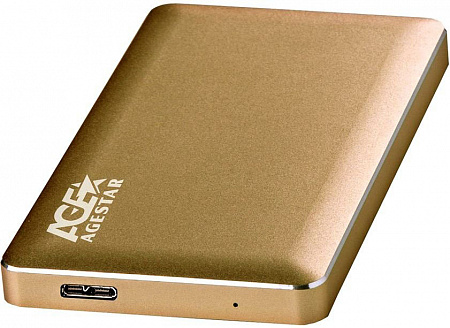 Бокс для жесткого диска AgeStar 31UB2A16 (золотистый)
