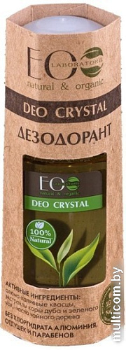 Дезодорант шариковый Ecological Organic Laboratorie Crystal Кора дуба и зеленый чай 50 мл