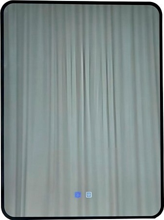 Зеркало с подсветкой eMZe Smartphone 50х70 LED.UV.SMART.50.70.CHE.AF.4K (черный с УФ-окантовкой, подсветкой и антизапотеванием)