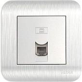 Розетка телефонная Luxar Deco RJ-11 10.048.03 (серебристый)