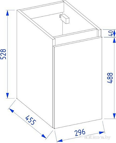 Lauter Шкаф Навесной Mia 30 (графит)