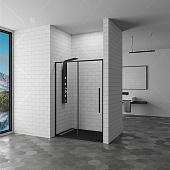 Стеклянная шторка для ванны RGW Stilvoll SV-12B 32321214-14 (черный/прозрачный)