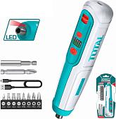 Электроотвертка Total TSDLI0423 (с АКБ, набор оснастки)