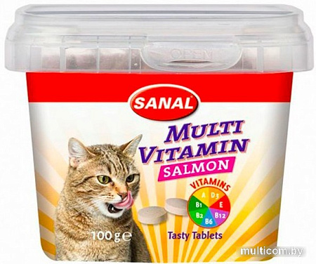 Лакомство для кошек Sanal Multi Vitamin подушечки с витамином В 100 г