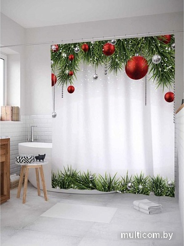 Шторка-занавеска для ванны JoyArty Блестящие игрушки sc_20063