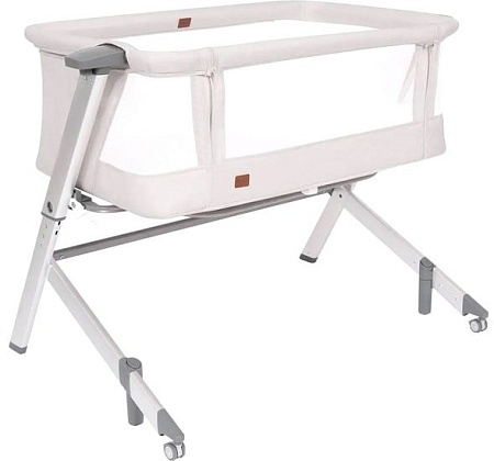 Приставная детская кроватка Nuovita Accanto Dalia (кремовый/серебристый)