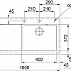 Кухонная мойка Franke Mythos MTK 611-100 (миндаль, чаша справа)