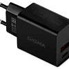 Сетевое зарядное Digma DGW2D (черный)
