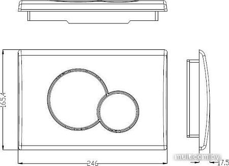 Панель смыва WeltWasser Marberg 507 RD CR