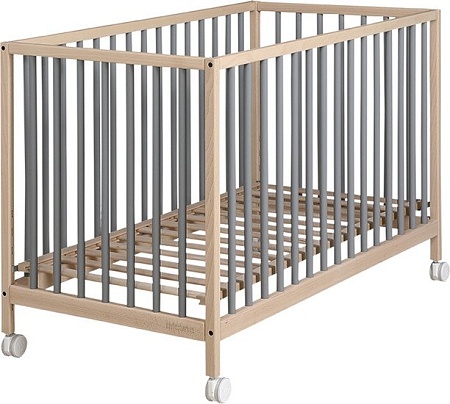 Классическая детская кроватка Micuna Mountain 60x120 (natural wax/dark grey)