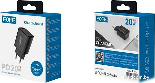 Сетевое зарядное EOFE E204 20W (черный)