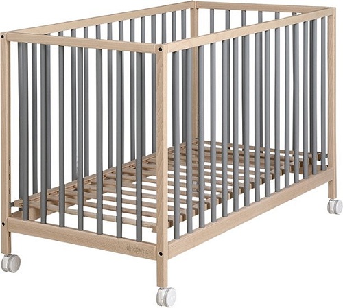 Классическая детская кроватка Micuna Mountain 60x120 (natural wax/dark grey)