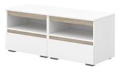Тумба Кортекс-мебель Бари ТВ 120 2ш-2 (белый/белый/дуб сонома)