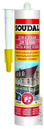Герметик Soudal Универсальный. Дом и хобби 280 мл (бесцветный)