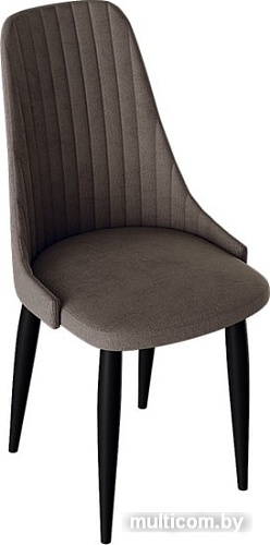 Стул Трия Франк исп.2 ДП2-30 конус (черный матовый/микровелюр коричневый)