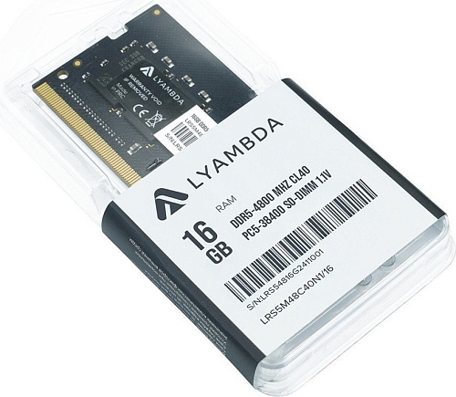Оперативная память Lyambda 16ГБ DDR5 SODIMM 4800 МГц LRS5M48C40N1/16