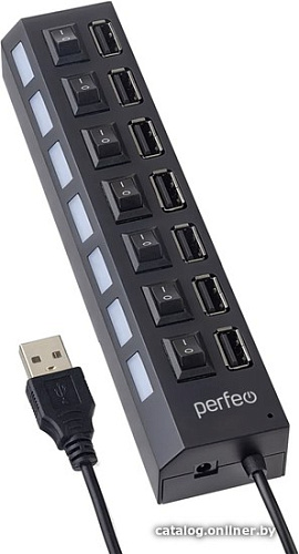 USB-хаб Perfeo PF-H033 (черный)