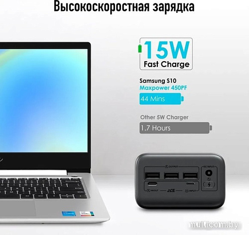 Внешний аккумулятор Itel Maxpower 450PF 45000mAh (черный)