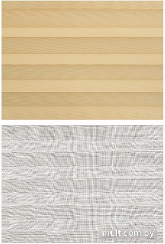 Плиссе Delfa Basic Uni СПШ-3105/3504 Basic Transparent (48x160, бежевый/белый)