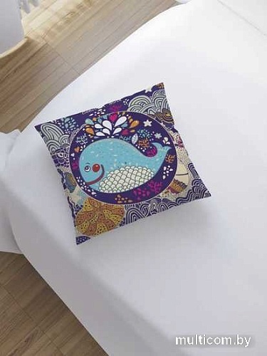 Чехол на подушку JoyArty Радостный кит sl_17274