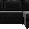 Угловой диван Mio Tesoro Верона правый (микровельвет, черный)