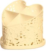 Лоток для столовых приборов Альтернатива Сердце М6253 (светло-желтый)