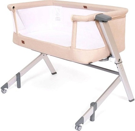 Приставная детская кроватка Nuovita Accanto Dalia (бежевый/серебристый)