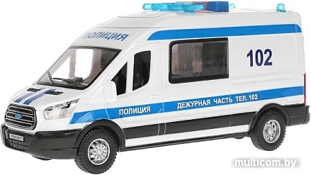 Игрушечный транспорт Технопарк Ford Transit Полиция TRANSITVAN-16PLPOL-WH