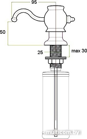 Дозатор для жидкого мыла ZorG ZR-24 бронза
