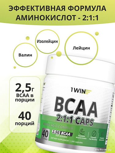 BCAA 1WIN BCAA 2:1:1 (240 капсул)