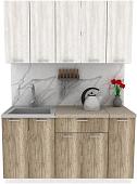 Готовая кухня ЭлиГард Lion 1.5 (сосна каньон/дуб каньон/малага)