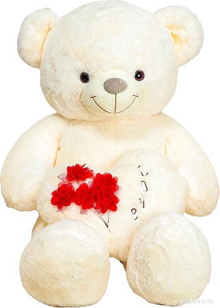 Классическая игрушка Sima-Land Мишка с сердцем 10719753 (белый)
