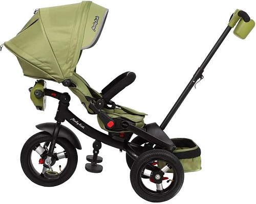 Детский велосипед Moby Kids Leader 360° 12x10 AIR (оливковый)
