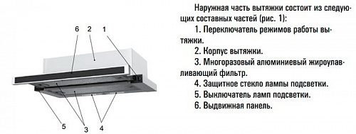 Кухонная вытяжка SHINDO MAYA 60 1M B/BG