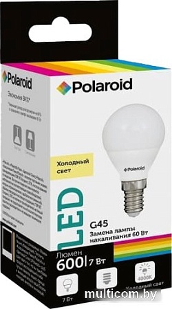 Светодиодная лампочка Polaroid G45 E14 7 Вт 4000 К N-PL-G457144 (10 шт)