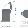 Brabantia Pedal Bin NewIcon 3 л (белый)