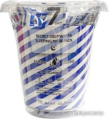 May Island Набор масок для лица 7 Days Secret Deep Ночная С гиалуроновой кислотой 12x5 г