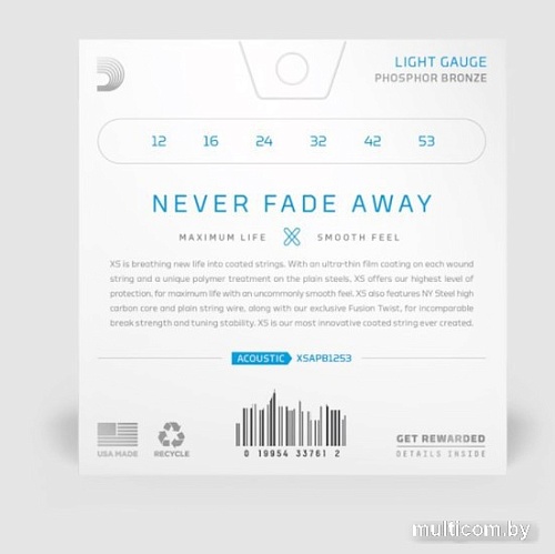 Струны для гитары D'Addario XSAPB1253