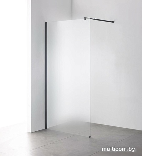 Душевая стенка Saniteco Walk-In SN-W8MB90 (90x200, матовое стекло, черный профиль)